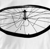 Bicycle T Shirt Busted Wheel Mountain Touring WHITE Cycling T Shirt Busted Wheel Mountain Touring T Shirt